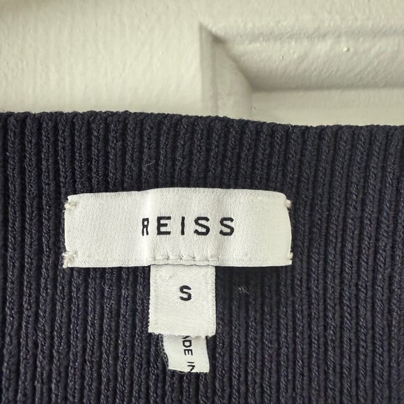 REISS Emira Ribbed Sweetheart Jumper - Picture 5 of 5